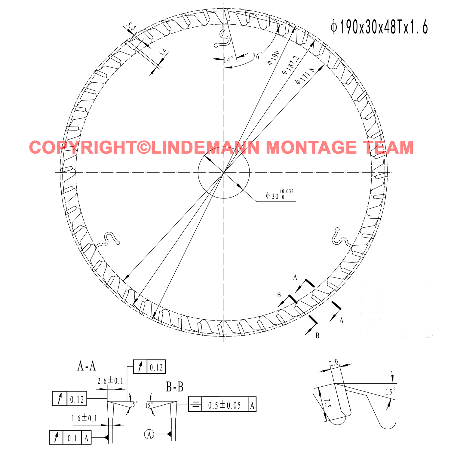 sägeblatt 190mm holz parkett laminat pvc sägeblatt 190mm holz parkett laminat pvc